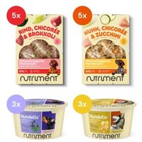 Nutriment Frischemenü Rind & Huhn 10x400g mit Hundeeis 6x90ml Nutriment Frischemenü Rind & Huhn 10x400g mit Hundeeis 6x90ml von Nutriment