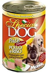 24 Dosen Special Dog Monge 400 g Patè verschiedene Geschmacksrichtungen mit 80 NutriPoop Gratis von Nutripet