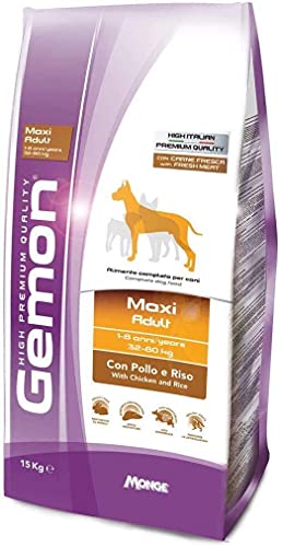 Gemon 15 kg Hundefutter mit 80 Nutri-Poop-Hygienebeutel für Hunde (2 Säcke Maxi Adult Huhn) von Nutripet