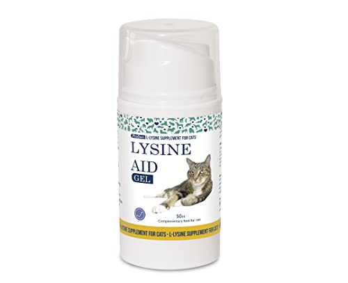Nutriscience LysineAid Gel für Katzen, 50 ml, Futterzusatz zur Linderung bei Infektion mit FHV-1 Virus von Nutriscience