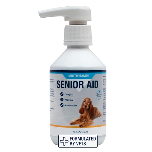 Nutriscience NutriScience SeniorAid Multivitamin-Futterzusatz für ältere Hunde und Katzen, Flüssigform, 250 ml Nutriscience NutriScience SeniorAid Multivitamin-Futterzusatz für ältere Hunde und Katzen, Flüssigform, 250 ml von Nutriscience
