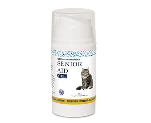 Nutriscience NutriScience SeniorAid Multivitamin-Gel für ältere Katzen, Futterzusatz, 50 ml von ProDen PlaqueOff