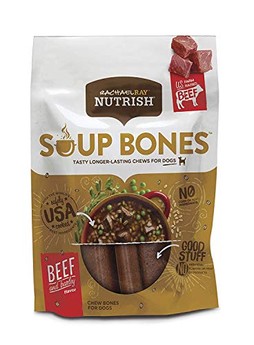 Rachael Ray Nutrish Soup Bones Hundeleckerli, Rinder- und Gerstengeschmack, 3 Knochen, 8 Stück von Nutrish