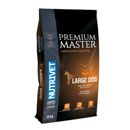 NUTRIVET - Premium Master Large Dog - Erwachsene Hundefutter mit normaler Aktivität - Huhn & Reis - 15kg von Nutrivet