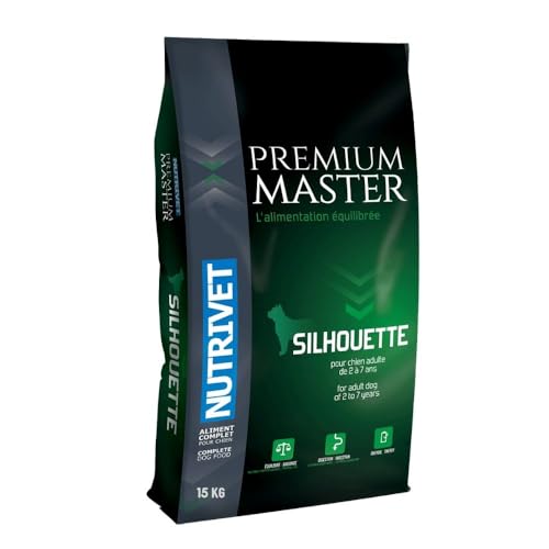 NUTRIVET - Premium Master Silhouette - Kroketten für Hund Erwachsene sterilisiert oder übergewichtig - Huhn & Reis - 15kg von Nutrivet