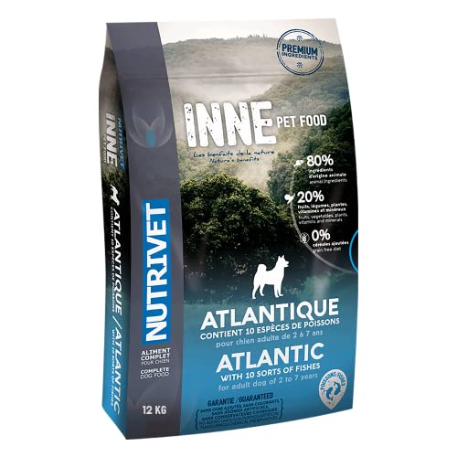 NUTRIVET - INNE Chien Atlantique - Hund - Getreidefreies Futter - Erwachsener Hund - Fisch - 80% tierische Inhaltsstoffe - 12 kg von Nutrivet