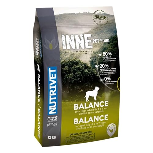 NUTRIVET - INNE Chien Balance - Hund - Getreidefreies Futter - Erwachsener Hund sterilisiert oder übergewichtig - Geflügel - 80% Zutaten tierischen Ursprungs - 12 kg von Nutrivet