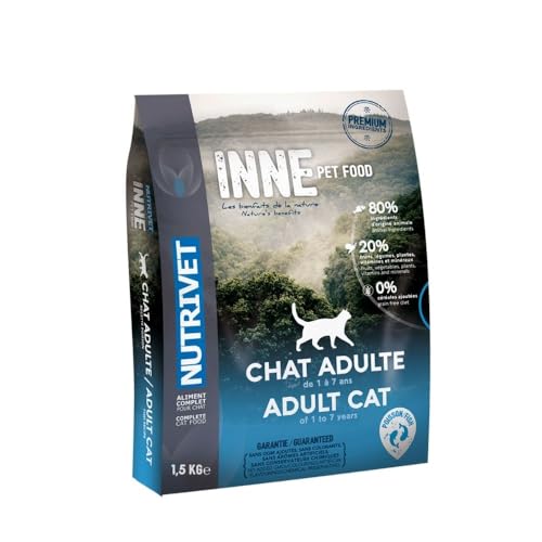 NUTRIVET - INNE Katze - Getreidefreies Futter - Erwachsene Katze - Fisch - 80% Inhaltsstoffe tierischen Ursprungs - 1,5kg von Nutrivet