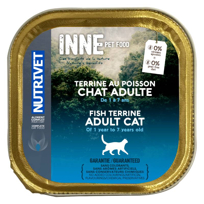 Nutrivet Inne Katze Terrine Adult 150 g - 10 x 150 g - Fisch von Nutrivet