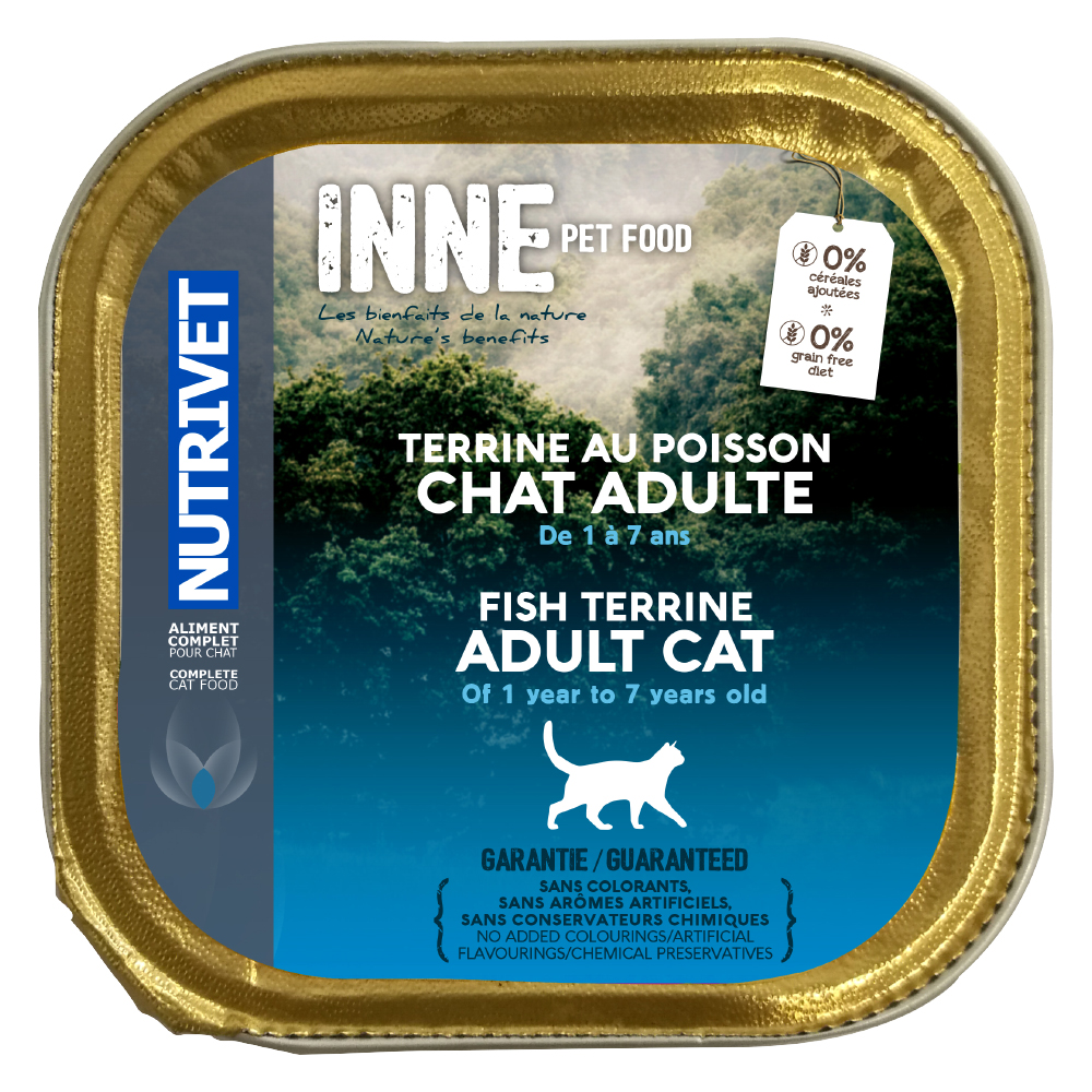 Nutrivet Inne Katze Terrine Adult 150 g - 20 x 150 g - Fisch von Nutrivet