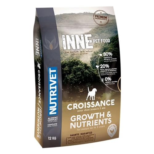 NUTRIVET - INNE Chien Croissance - WELPE - Getreidefreies Kroketten - Welpe - Huhn - 80% tierische Zutaten - 12 kg von Nutrivet