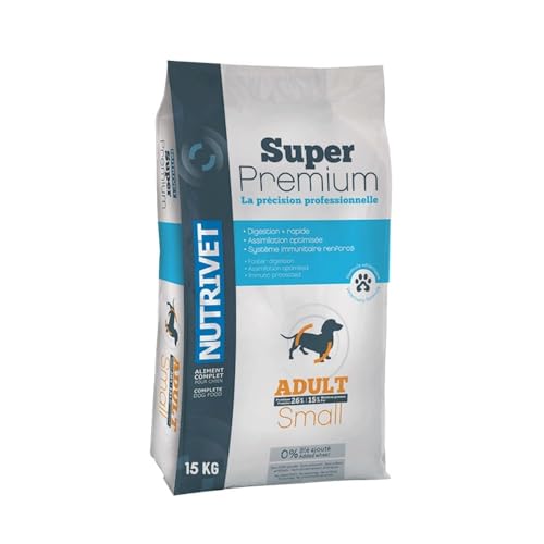 NUTRIVET - Super Premium - Erwachsene Klein - Weizenfreies kroketten - Hund - Reich an tierischem Eiweiß - 15 kg von Nutrivet
