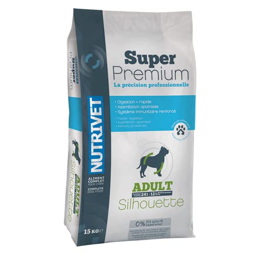 NUTRIVET - Super Premium - Silhouette - Weizenfreies kroketten - Hund - Reich an tierischem Eiweiß - 15 kg von Nutrivet