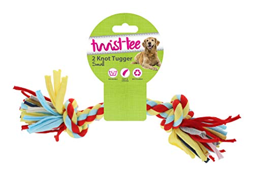 Nuts For Knots Twist-Tee Hundespielzeug mit 2 Knoten, Baumwolle, Größe L von Nuts For Knots