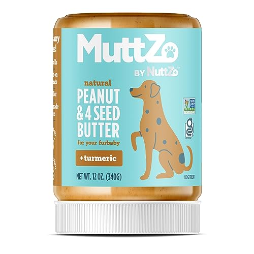 NuttZo MuttZo Natürliche Hunde-Erdnussbutter + 4 Samenmischung, ohne Zusatz von Ölen, Konservierungsstoffen oder Zucker, enthält Kurkuma, kann bei Schmerzen, Steifheit und mehr helfen, Immun- und NuttZo MuttZo Natürliche Hunde-Erdnussbutter + 4 Samenmischung, ohne Zusatz von Ölen, Konservierungsstoffen oder Zucker, enthält Kurkuma, kann bei Schmerzen, Steifheit und mehr helfen, Immun- und von NuttZo