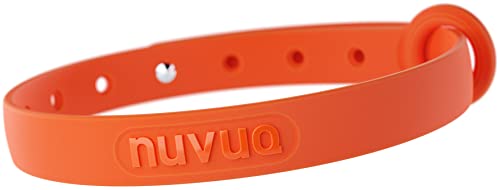 Nuvuq Bequemes, weiches und leichtes Katzenhalsband mit Druckknopfverschluss (Mandarine-Orange) von Nuvuq