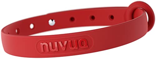 Nuvuq Bequemes, weiches und leichtes Katzenhalsband mit Druckknopfverschluss (Tomatenrot) von Nuvuq