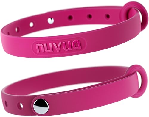 Nuvuq Katzenhalsband, weich, bequem und leicht, Sicherheits-Halsband mit Namensschild, Ring für Outdoor-Katzen und empfindliche Haut, Kätzchen von Nuvuq (15,2 cm bis 25,4 cm, Rosa) von Nuvuq
