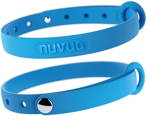 Nuvuq Katzenhalsband, weich, bequem und leicht, Sicherheits-Halsband mit Namensschild, Ring für Outdoor-Katzen und empfindliche Haut, Kätzchen von Nuvuq (15,2 cm bis 25,4 cm, blau), 2 Stück von Nuvuq