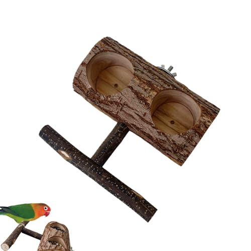 Cage Bird Barch - Naturholzfutter Kochbalken Mit Nagelschleifstange In Zwei Schläfen, Ndbird Feeder Vogelfuttermittel Natürlicher Vogel Feeder von Nuyhadds