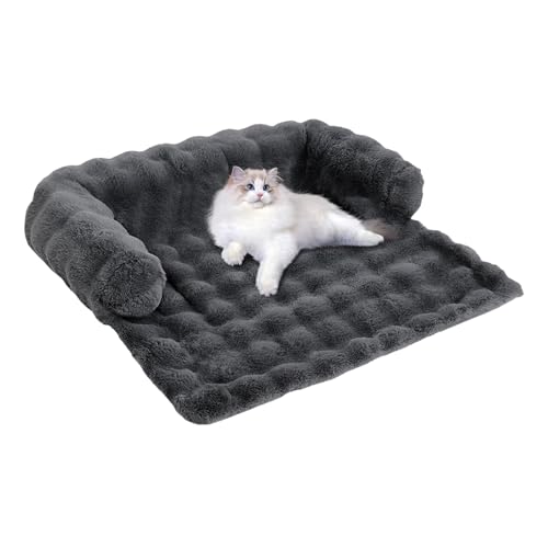 Haustierkomfortsofa - Beruhigende Hundeliege, Entspannende Katzenkissen | Möbelschild Beschützerabdeckung, Waschbarer Abnehmbar Möbelschutzschutzschild Abnehmbare Schlupfmatten -Matte Tier Komfort Ruh von Nuyhadds
