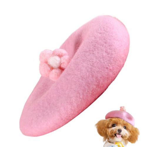 Hunde Baskenmütze - 5–15 Kg Einstellbare Haustierkostümhut, Stilvolle Kopfbekleidung Für Kleine Rassen | Holiday Party Outfit Kätzchen Welpentiere, Winter Weihnachten Thanksgiving Accessoire Für Katze von Nuyhadds