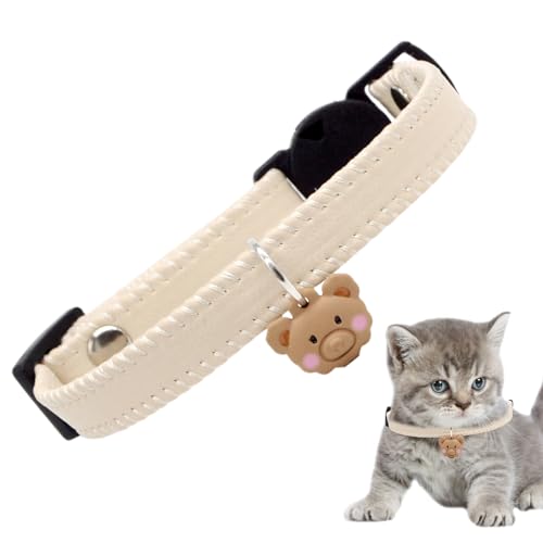 Katzenhalsgurt - Verstellbares Lederband, Niedlicher Bärenanhänger | Weiche Schnalle Schnalle, Bequemer Tierzubehörgurt, Stilvoller Tierkragen Für Geburtstagsurlaub Feste Outfits Katzenhalsgurt - Verstellbares Lederband, Niedlicher Bärenanhänger | Weiche Schnalle Schnalle, Bequemer Tierzubehörgurt, Stilvoller Tierkragen Für Geburtstagsurlaub Feste Outfits von Nuyhadds