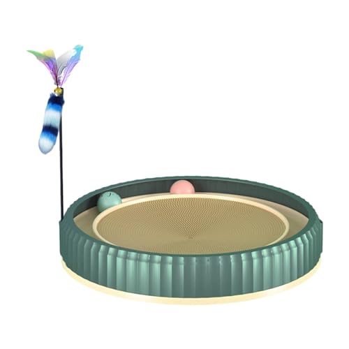 Katzenkratzliege - Tragbares Katzenkissen, Lounge Katzenpads | 3 runde Katzen-Drehteller Kratzbrett, verstellbares geräumiges modernes Schlafsofa mit Katzenspielzeugstab, Möbelschutz Katzenkratzliege - Tragbares Katzenkissen, Lounge Katzenpads | 3 runde Katzen-Drehteller Kratzbrett, verstellbares geräumiges modernes Schlafsofa mit Katzenspielzeugstab, Möbelschutz von Nuyhadds