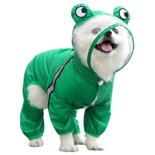 Nuyhadds -Regenmantel Hunde,Hunde- -Regenmantel - Welpen-Regenmantel mit Kapuze - Hunderegenmantel, reflektierende Hundejacke, Hunderegenmantel mit Kapuze für kleine Welpen von Nuyhadds