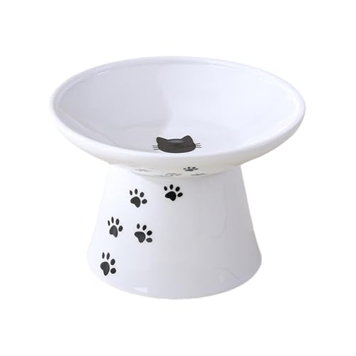 Nuyhadds Hochgezogene Katzenfutterschalen, Katze erhöhte Lebensmittelschale - Spülmaschine Safe Kätzchengericht - Moderne erhöhte Lebensmittel oder Wasserschalen für Katzen und Hunde, Geschirrspüler von Nuyhadds