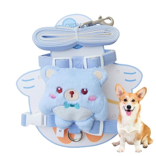 Nuyhadds Hundegeschirr mit Rucksack, verstellbares Hundegeschirr, Leine aus Bleiseil, Rucksack für Hunde mit Hundegeschirr, verstellbares Hundegeschirr Nuyhadds Hundegeschirr mit Rucksack, verstellbares Hundegeschirr, Leine aus Bleiseil, Rucksack für Hunde mit Hundegeschirr, verstellbares Hundegeschirr von Nuyhadds