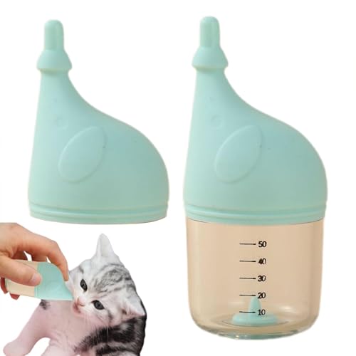 Nuyhadds Kätzchenflaschen zum Stillen – Elefantenform Kätzchenflasche zum Stillen – kleine Welpen-Futterspender Anti-Erstickung Haustier Fütterungsnippel Bewässerungsbedarf für drinnen und draußen von Nuyhadds