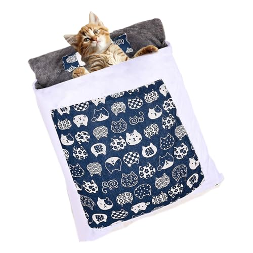 Nuyhadds Katzen-Winterschlafsack,Warmer Katzenschlafsack - Katzennestbett zum Schlafen | Weicher Katzensack, Katzenbett, Kätzchenhöhlenbett, Katzennestbett zum Schlafen, Welpen-Kuschelsack-Katzenhaus Nuyhadds Katzen-Winterschlafsack,Warmer Katzenschlafsack - Katzennestbett zum Schlafen | Weicher Katzensack, Katzenbett, Kätzchenhöhlenbett, Katzennestbett zum Schlafen, Welpen-Kuschelsack-Katzenhaus von Nuyhadds