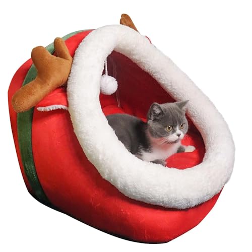 Nuyhadds Katzenbetten für Indoor-Katzen | Weihnachten waschbar Katzenbetten Katzenhöhle | Anti-Rutsch Bequeme Haustierbedarf Abnehmbare Katzen-Couch für Hunde Nuyhadds Katzenbetten für Indoor-Katzen | Weihnachten waschbar Katzenbetten Katzenhöhle | Anti-Rutsch Bequeme Haustierbedarf Abnehmbare Katzen-Couch für Hunde von Nuyhadds