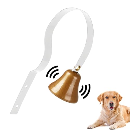 Nuyhadds Messing Hundeklingel - Türglocke für Hunde, Vintage Haustier Glocke | Haustier Erziehungsglocke für Katzen Welpen Hunde, Hochwertige Klingel für Tür Innen Außen Haus Garten Wohnung Training von Nuyhadds