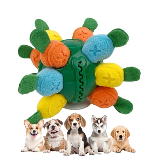 Nuyhadds Sniffle Interactive Treat Ball, Schnüffelball für Hunde - Karotten-Design, Stoffstreifen, der Lebensmittel-Kauspielzeuge versteckt,Quietschende Hundespielzeuge fördern die Nahrungssuche bei Nuyhadds Sniffle Interactive Treat Ball, Schnüffelball für Hunde - Karotten-Design, Stoffstreifen, der Lebensmittel-Kauspielzeuge versteckt,Quietschende Hundespielzeuge fördern die Nahrungssuche bei von Nuyhadds