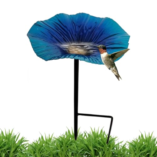 Nuyhadds Vogeltränke für den Außenbereich, Wasserstelle für Vögel, mit Metallstab, wasserdicht, elegant, für Terrasse, Balkon Nuyhadds Vogeltränke für den Außenbereich, Wasserstelle für Vögel, mit Metallstab, wasserdicht, elegant, für Terrasse, Balkon von Nuyhadds