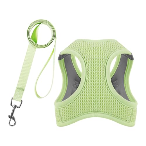 Ausbruchsicheres Katzengeschirr für Outdoor-Abenteuer, Step-In-Design, reflektierende, atmungsaktive Netzjacke, leichtes Laufgeschirr für alle von Katzen, sicheres und bequemes Katzengeschirr von Nuyhgtr
