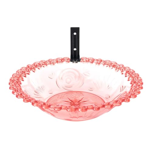 Bird Bath Outside, 9-Inch Wall Mounted Outdoor Bird Bath, Transparent Hangable Water Basin, Flower-Shaped Statue for Hummingbird, Parrot, and Parakeet Feeding von Nuyhgtr
