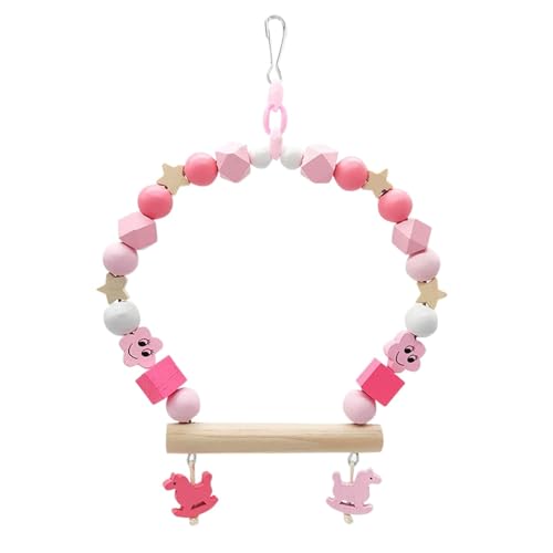Bird Perch Toy, Cockatiel Bird Swing, Lovebird Perch Stand, Budgie Perch Toy, Birds Cage Accessories, Parrot Gym, Bird Exercise Stand, Parrot Stand Toy for Exercise and Training von Nuyhgtr