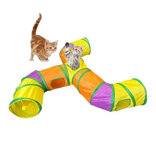 Cat Tunnels for Indoor Cats, Foldable Cat Play Tunnel, 3-Way Cat Tunnels, Indoor Cat Play Tunnel, Interactive Cat Maze, Cat Tunnel House, Peek Hole Cat Tunnel, for Cats, Kittens Cat Tunnels for Indoor Cats, Foldable Cat Play Tunnel, 3-Way Cat Tunnels, Indoor Cat Play Tunnel, Interactive Cat Maze, Cat Tunnel House, Peek Hole Cat Tunnel, for Cats, Kittens von Nuyhgtr
