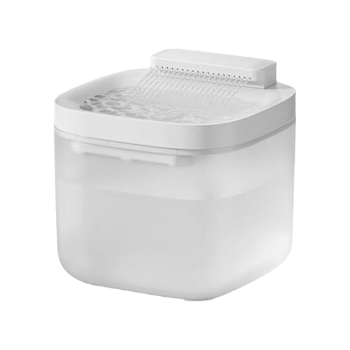 Cat Water Fountain, Automatic Hydration Pet Fountains, Circulating Dog Watering Container, Silent Drinker for Kitten, Puppy, 7.09x7.09x6.1 Inches, White von Nuyhgtr