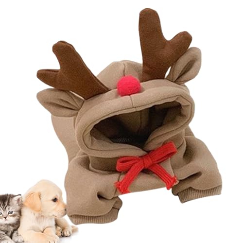 Dog Costume, Funny Pet Elk Cosplay Dress, Winter Warm Jumpsuit Outfit Small Dogs Cats, Holiday Party Sweatshirt for Cold Weather Comfort, Polyester Velvet Fabric Dog Costume, Funny Pet Elk Cosplay Dress, Winter Warm Jumpsuit Outfit Small Dogs Cats, Holiday Party Sweatshirt for Cold Weather Comfort, Polyester Velvet Fabric von Nuyhgtr