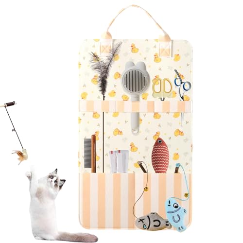 Federspielzeugaufhänger, Wandhalterung, Spielzeug-Organizer, platzsparender Katzenspielzeughalter, 30 x 50 cm, stilvoller und Katzenspielzeughalter mit einfacher Installation und reichlich Platz, um Federspielzeugaufhänger, Wandhalterung, Spielzeug-Organizer, platzsparender Katzenspielzeughalter, 30 x 50 cm, stilvoller und Katzenspielzeughalter mit einfacher Installation und reichlich Platz, um von Nuyhgtr