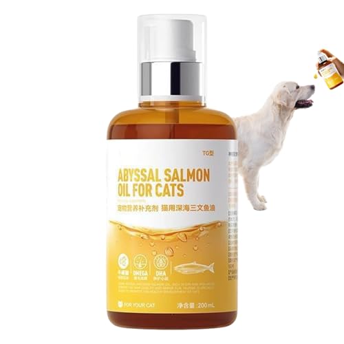 Fish Oil, Skin and Coat Support, Extra Strength Supplement 200ml, High Potency Joint Health Formula, Daily Wellness for Puppies Kittens Seniors, 2.76x5.51 inches Fish Oil, Skin and Coat Support, Extra Strength Supplement 200ml, High Potency Joint Health Formula, Daily Wellness for Puppies Kittens Seniors, 2.76x5.51 inches von Nuyhgtr