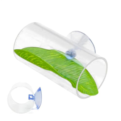 Fish Tunnel Aquarium Aquarium Decor Betta Tunnel Höhle Spielzeug Tank Zubehör Acryl Schwimmschlauch Shelter Blatt Pad Laichen Zucht Verstecken Sicher für Klein Groß von Nuyhgtr