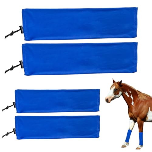Fly Boots for Horses, Anti-Slip Equine Leggings with Shock-Absorbing Protection, Breathable Mesh Horse Guards, Excellent for Jumping, Competition, Stable, Turnout, and Racing, 19.69x5.12 Inches von Nuyhgtr