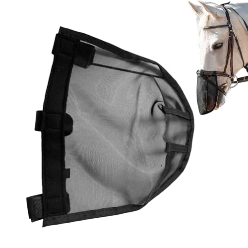 Horse Fly Masque, UV Masque Horses, Mesh Breathable Equine Shield, Comfortable Secure Fit, Sturdy Build Protection Design, Control Comfort for Large Medium, Black von Nuyhgtr