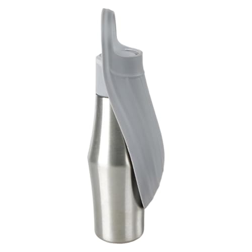 Hundwasserflasche, tragbarer Trinkfuttermittel mit Schüssel, 750 ml Edelstahl-Lecksofbehälter, Reisetierhydrat-Zubehör für Hunde, Katzen, Gehen, Wandern, Camping, 12.01 x 3,5 x 3,5 Zoll von Nuyhgtr