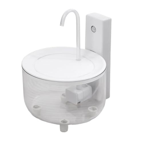 Katze Wassernapf Indoor Elektrischer Futterspender Leise Anti-Rutsch Haustier Spender mit Filtration Ideal für Katzen Hunde Wohnzimmer Balkon Garage 7.09x5.91x5.91 Zoll von Nuyhgtr